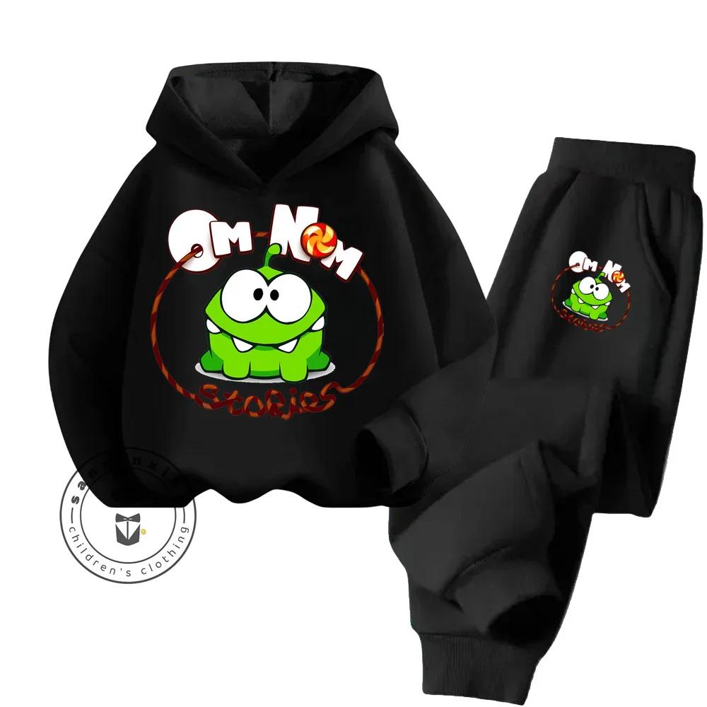 2025 Beliebter Cartoon Niedlich das Seil--no Nom Sweatshirt Herbst und Winter Streetstyle Kawaii Kinder Reiner Baumwoll Trainingsanzug