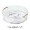 1Pcs Rotating Turntable Desktop Storage Box 360° Rotating Cosmetic Storage Box Lotion Display Box Round Transparent Tray