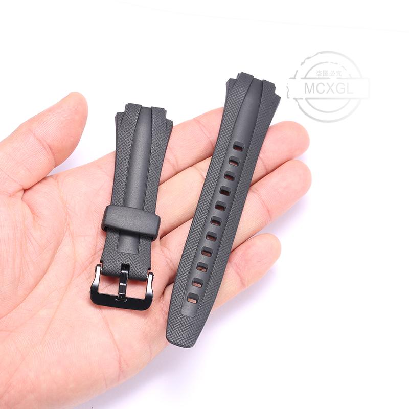 AQ-163w Replacement Strap For Casio AQ-160w AQ-161w Men Watch Band Resin Waterproof Bracelet Watch Accessories
