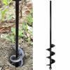 Garden 4x42 Cm Helical Auger, Hex Shank Ø8 Mm for Cordless Drill – Alloy Steel, Black