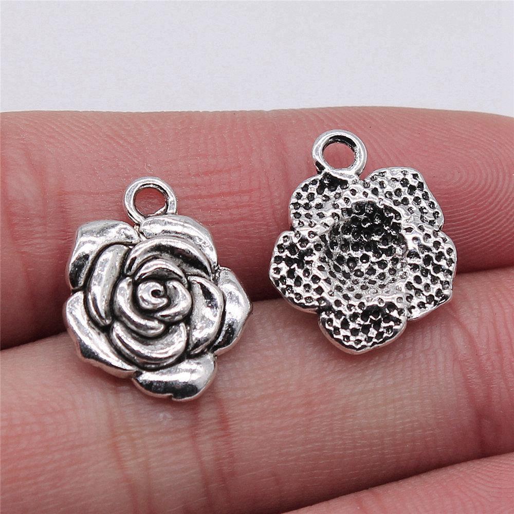 Charms Rose Lotus Pendants Wedding Jewelry Findings QC107