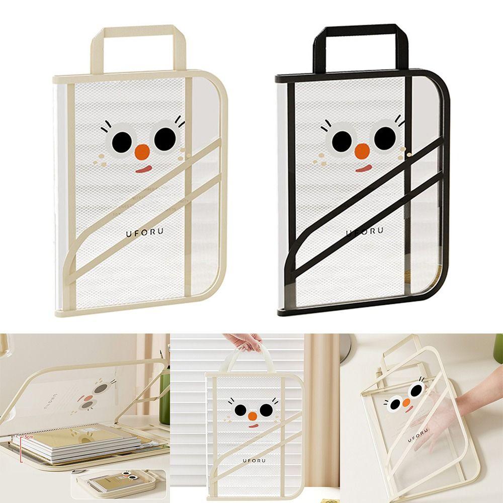 Foldable Document Bag Transparent Handbag New Book Storage Bag