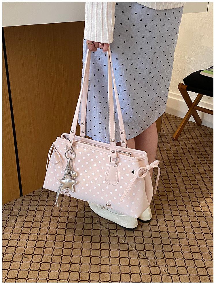 Spring 2026 Fashionable Women's Polka Dot Shoulder Bag
