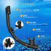 Snorkel Set for and Tempered Glass Panoramic View Swim Dry Snorkel Kit for Scuba Travel with Carry Bag Adults, Leak-Proof Anti-Fog Lens, Mask, Top,
