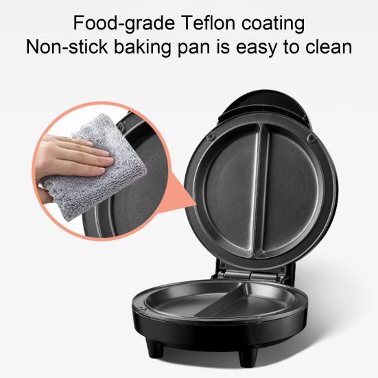 Dual Zone Electric Omelette Maker Non-stick Double-sided Omelet Pan 1000W Rapid Heating Egg Cooker for Frittatas Pancakes Sandwiches Crepes