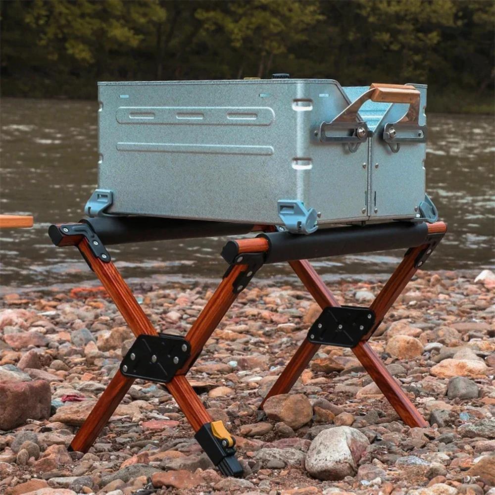 Outdoor Foldable Cooler Stand Camping Foldable oy Icebox Stand Mountaineering Support Rack Multi-Functional Non-Slip Stand