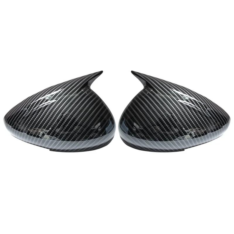 For Peugeot 408 2013 Rearview Side Mirror Cover Wing Cap Sticker Exterior Case Trim Carbon