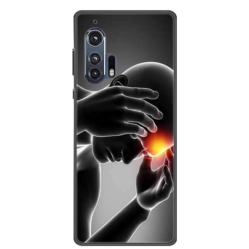 

For Motorola Edge Plus Back Cover Case Black Silicone Soft Phone Case For Moto Edge Plus 2020 Case Phone Cover Funda 6.7 Coque Moto Edge Plus