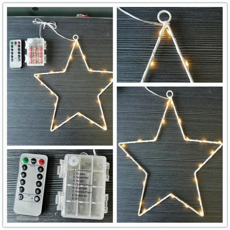 Buy Window Lights Christmas Star Lights with Timer Battery Operated 8