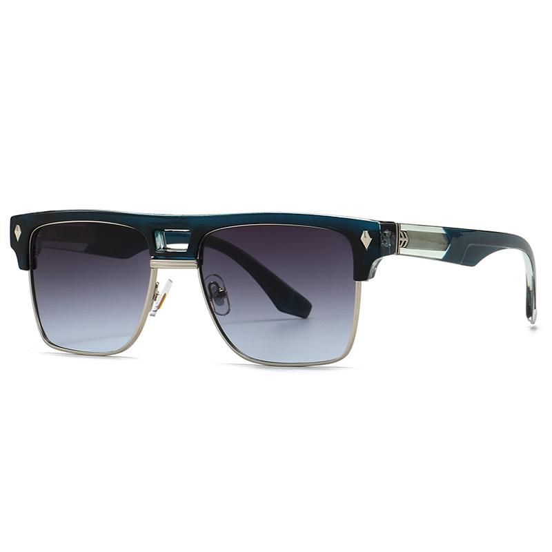 New European and American retro metal modern retro charm box sunglasses men's and women's sunglasses
