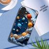 Children's Universe Planet Pattern Glass Phone Case Suitable for Samsung Galaxy S26 S25 S24 S22 S21 S20 FE/Ultra/Plus Hard Case