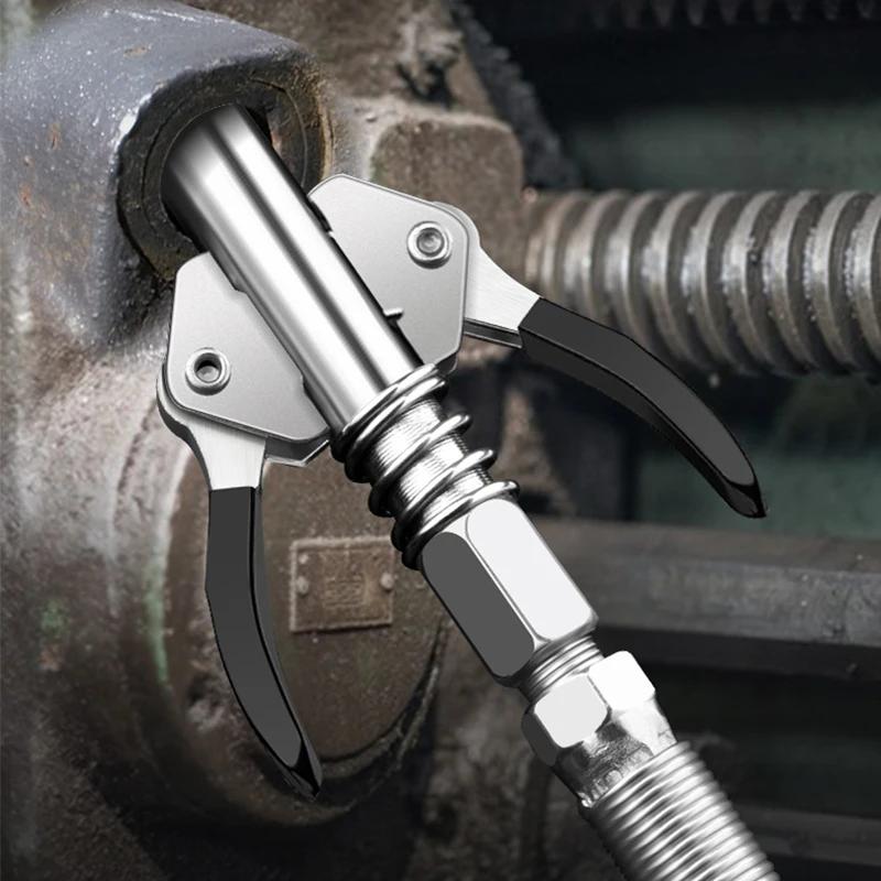 Grease Gun Coupler 10000 PSI NPTI/8 Oil Pump Quick Release Grease Tip Tool Car Syringe Lubricant Tip Grease Nozzle for Repair