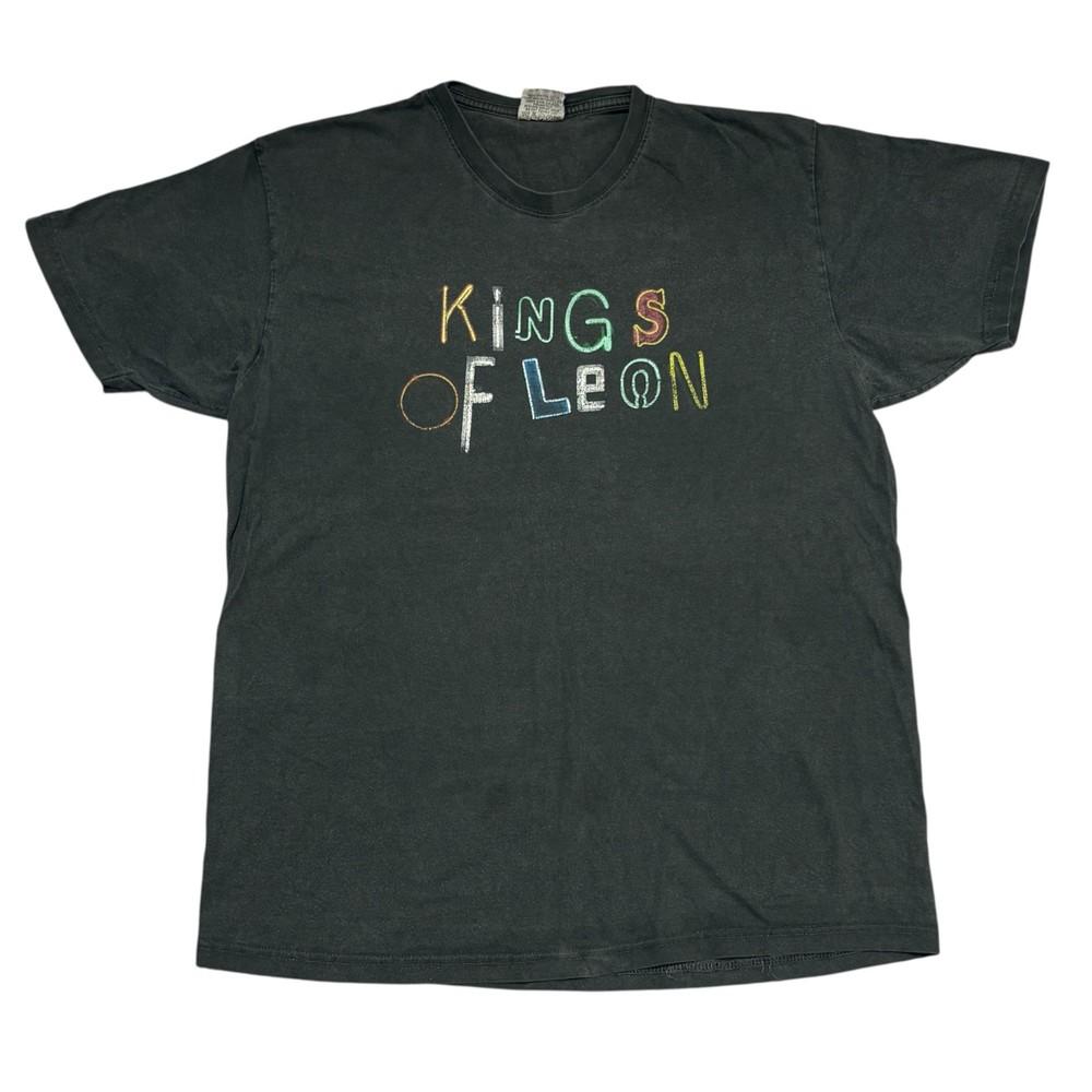 Vintage Kings Of Leon Shirt Men Large Black Y2K Tour Concert Indie Rock Band Tee Unisex T-Shirt XXXXL