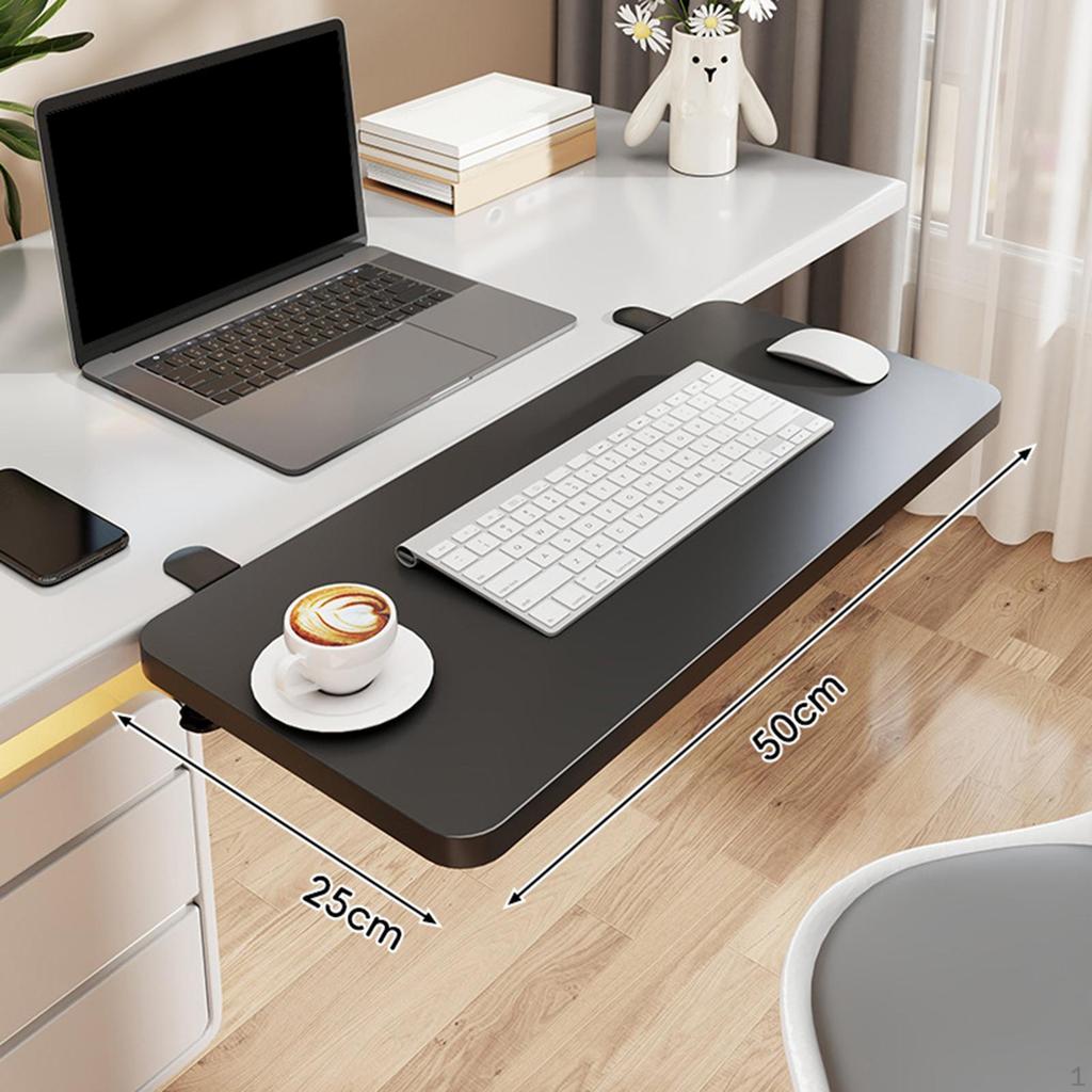 Desk Extension to Install Foldable Men Women Clamp on Sturdy Support Accessories for Home Arm Rest