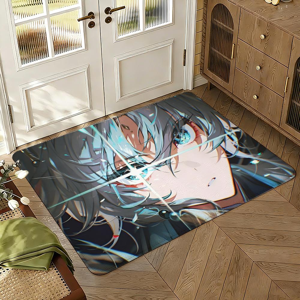 Ado singer Anime Floor Mat Soft Thickened Absorbent Non-Slip Bedroom Living Room Door Mat Home Decor Flannel Rugs