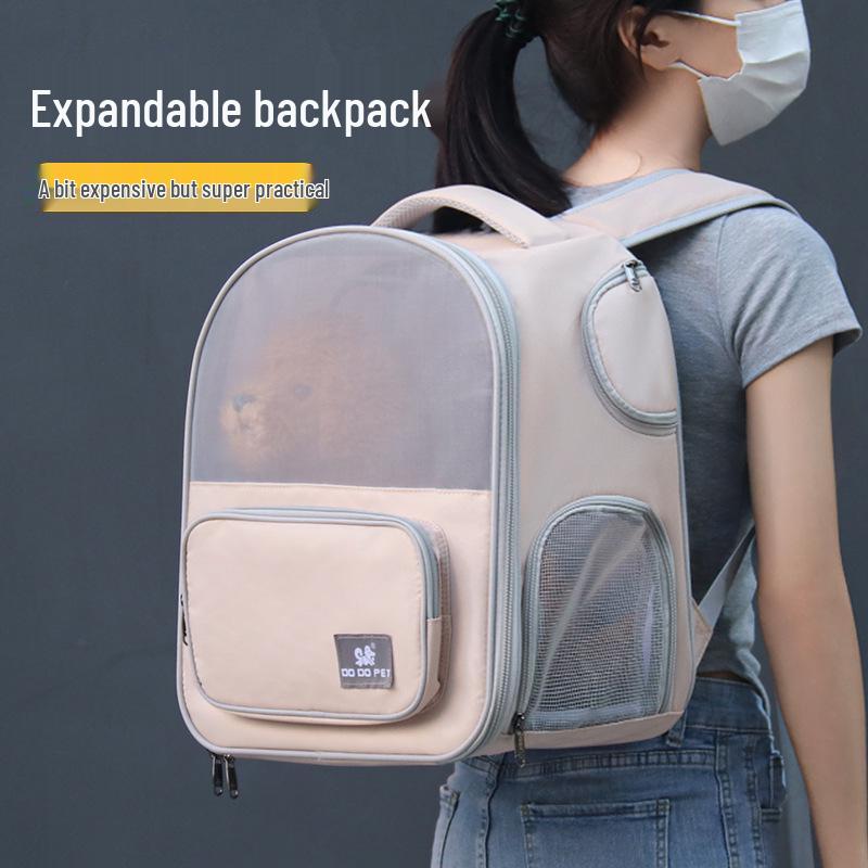 DODOPET Erweiterbarer Leichter Haustier-Reiserucksack für Katzen und Welpen
