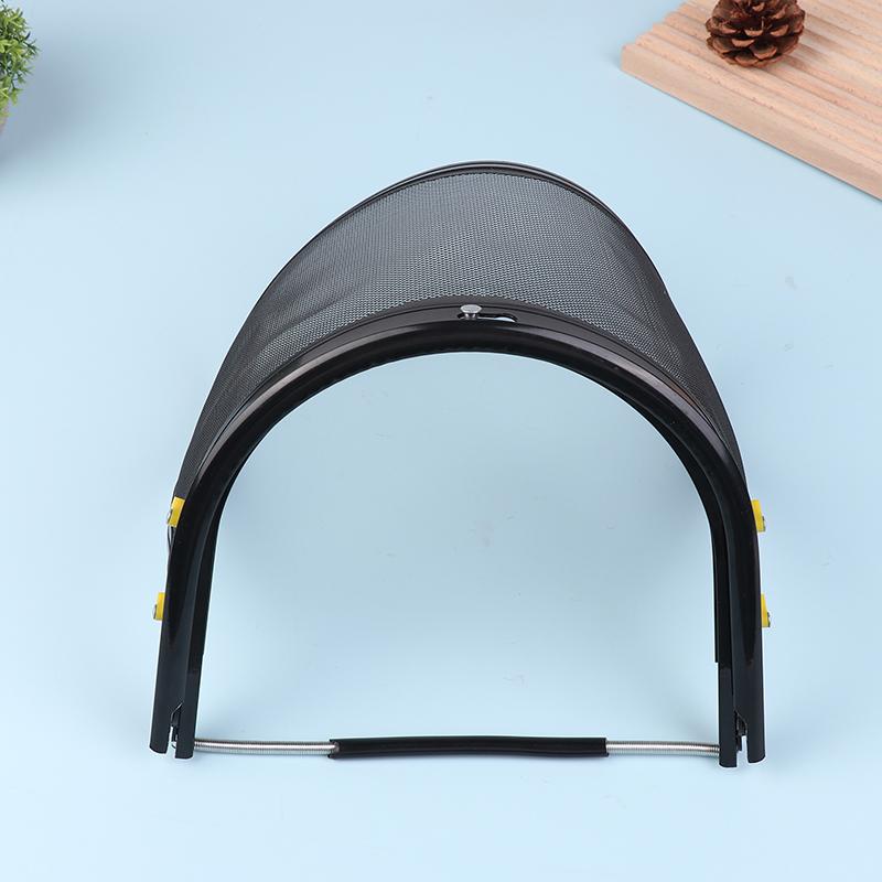 1Pc Garden Grass Trimmer Safety Helmet Hat With Full Face Mesh Protective Mask For Logging Brush Cutter Forestry Protection