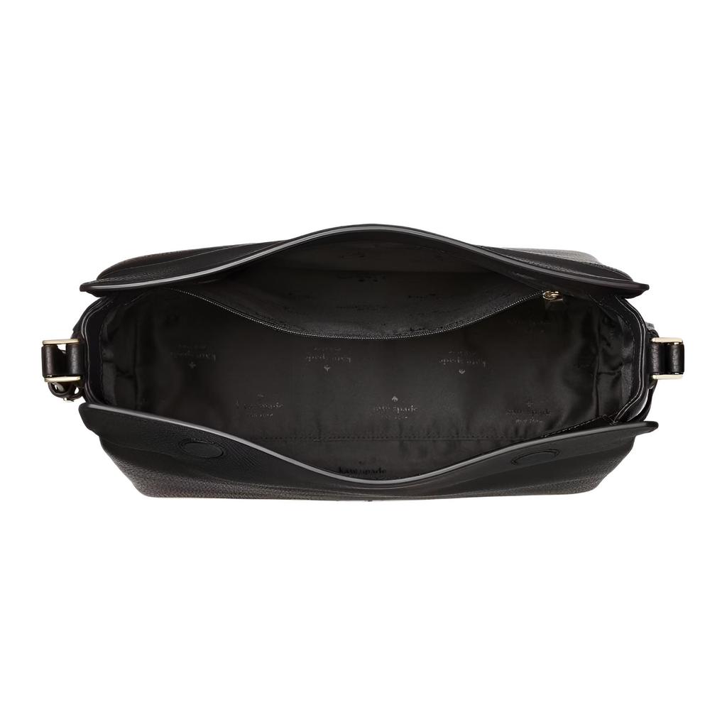 Kate Spade Dumpling Litchi Grain Cow Leather Shoulder Bag Large Women's Black KL013-001
