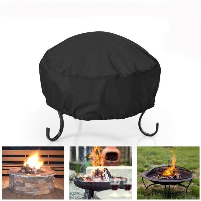 Durable 210d Oxford Fabric Waterproof Outdoor Fire Pit Cover For Dust Protection