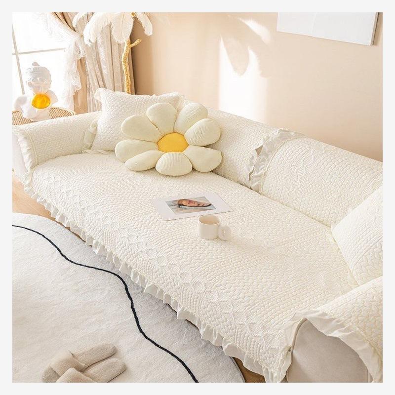 

Нескользящая Хлопковая Наволочка на Подушку для Дивана Четыре Сезона Универсальная Корейская Пасторальная Простая Современная Летняя Ткань для Наволочки 70*70cm