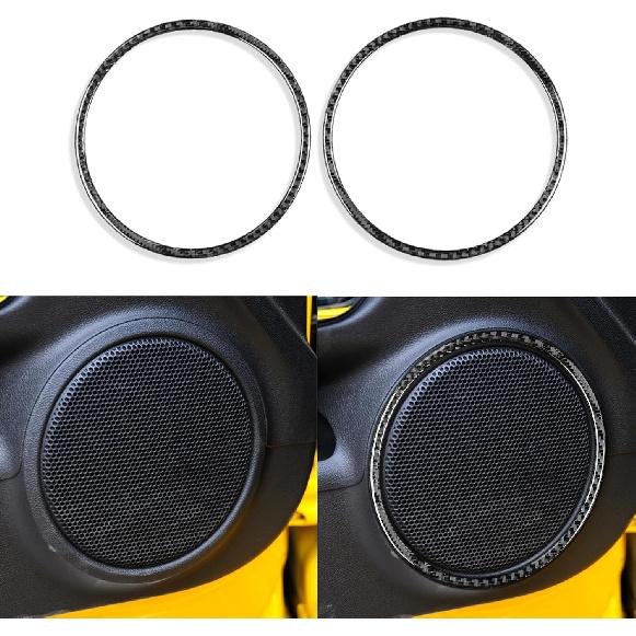 Real Soft Black Carbon Fiber Car Inner Door Handle Bowl Panel Door Bowl Collision Protector Cover Trim Sticker Compatible with Chevrolet Camaro