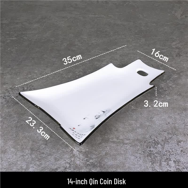 Irregular Pure White Ceramic Serving Plate