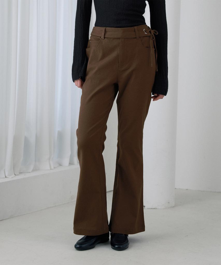 JUCYJUDY Belted Bootcut Pants Jzpt621D