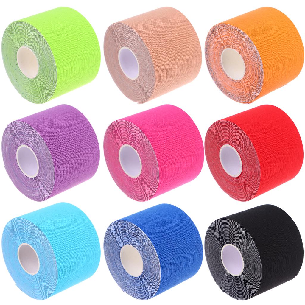 9 Rolls Kinesiology Tape Waterproof Physio Tapes For Shoulder Knee Elbow Ankle Elastic Pain Relief Sports Tape For Athletes
