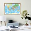 Spanish World Map Poster Large Wall Art Decorative Educational Map for School Home Office Study