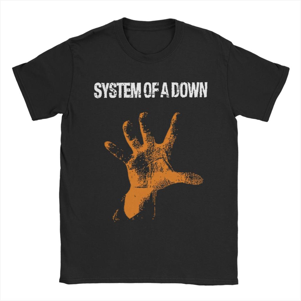 Herren SOAD System Of A Down Rock Musik Band T-Shirts 100% Baumwolle Top T-Shirts Sommer Kurzarm T-Shirt Rundhals T-Shirt Große Größe