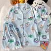 Imitation Cotton Pajamas Women's Summer New Small Fresh Cute Pet Short-sleeved Three-piece Set Thin Loose Loungewear