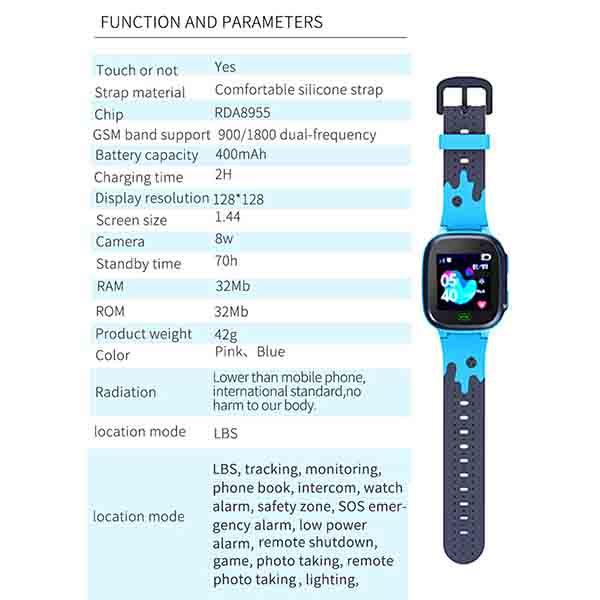 Children's Smart Watch SOS Phone Watch Smartwatch For Kids With Sim Card Photo Waterproof IP67 Kids Gift For IOS Android