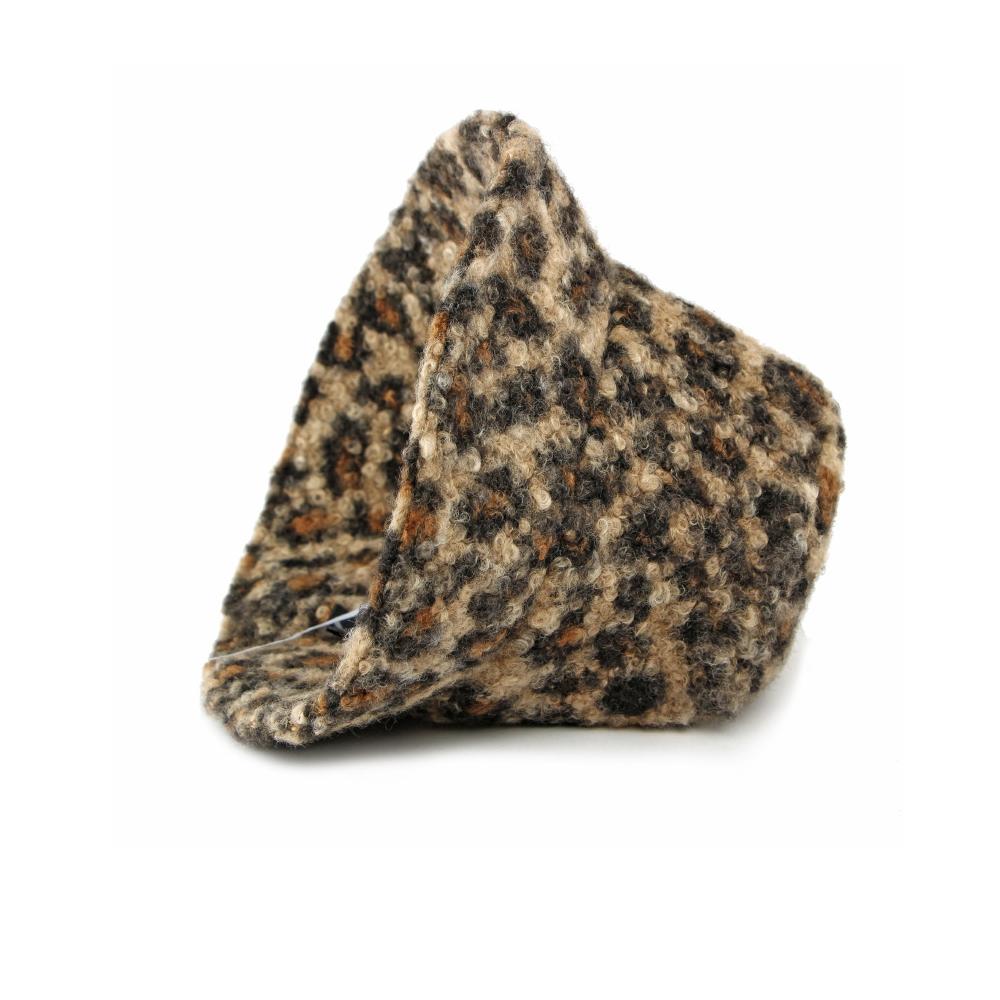 Autumn Winter Women's Leopard Fisherman Hat Lamb Plush Warm Basin Hat Sun Protection Cap