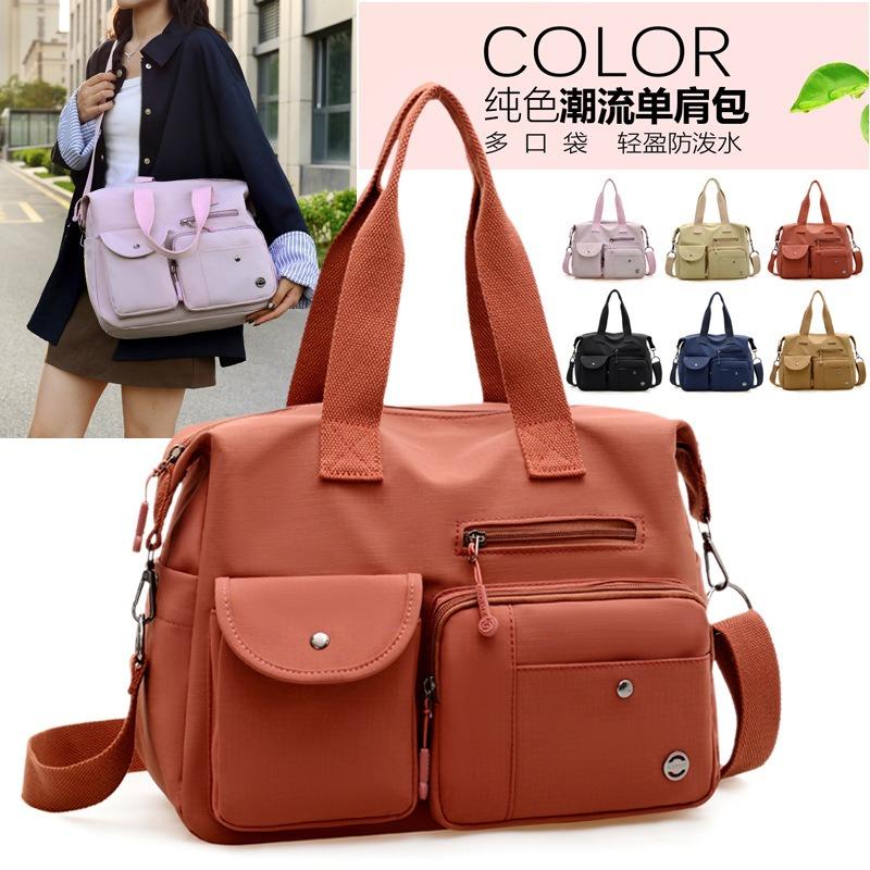 Large capacity nylon shoulder messenger cloth bag tote bag fashionable new portable multi-pocket women's bag