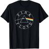 Pink Floyd Rock Band Prism Circle Logo T-Shirt Pure Cotton Basic Loose Fit Short Sleeve Round Neck Print Casual Top for Youth