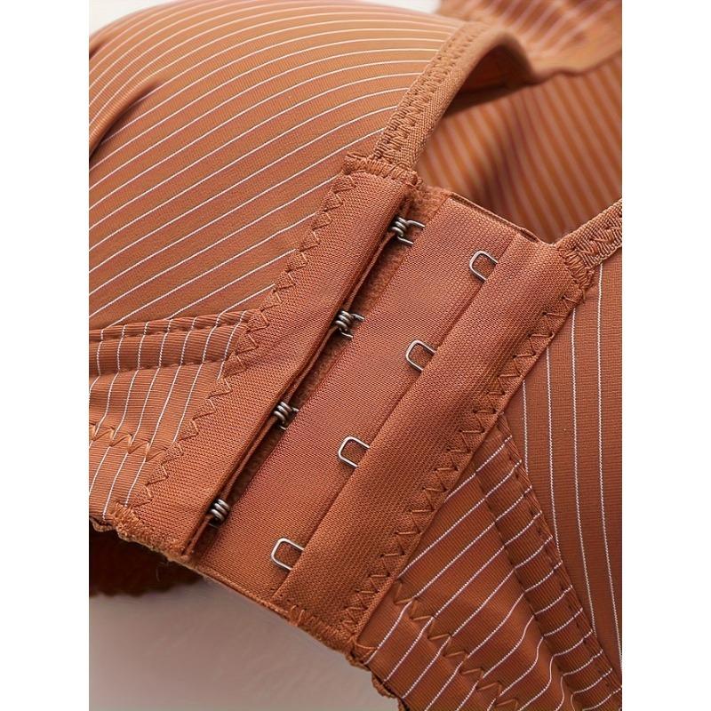 Women's Elegant Style Bra, Nursing Stretchy Bra With Front Closure, Comfort Support Underwear