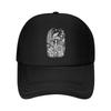Whimsical Frog On Forest Toadstool Mesh Baseball Cap Polyester Forward Observations Hat Adjustable Golf Hat Summer