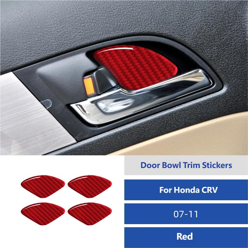 For Honda CRV 2007-2011 Carbon Fiber Black Red Stickers Cover Trim Car Interior Decorative Accessories