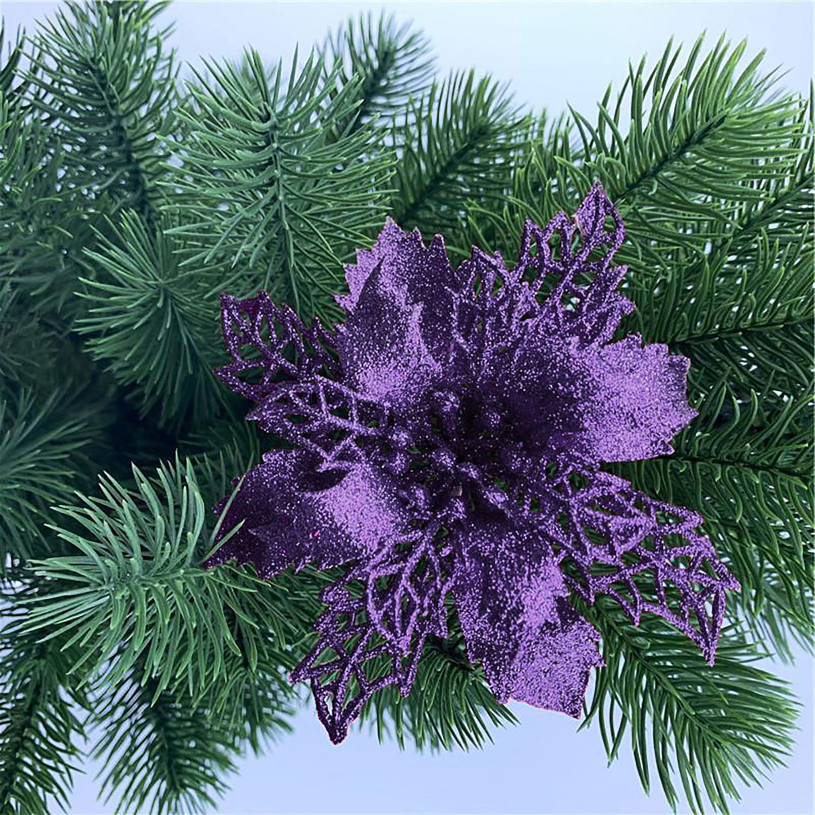 

Половинчатые рождественские цветы, праздничные полые цветы, елочные гирлянды, украшения, подвесные украшения One Size фиолетовый