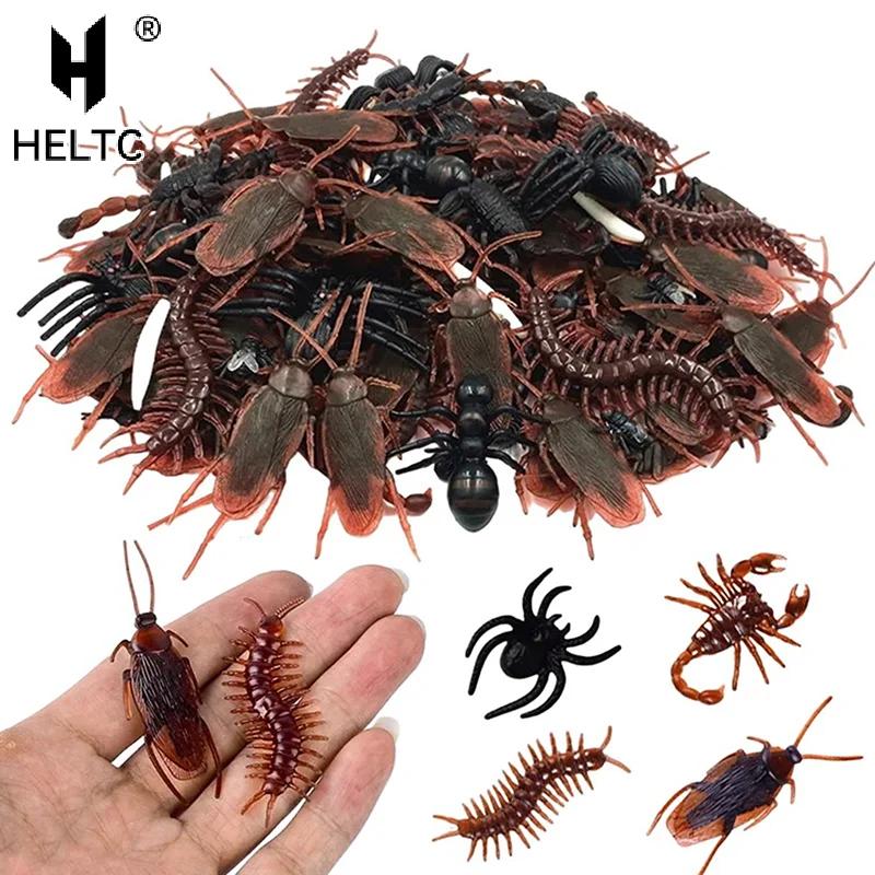 Realistic Plastic Fake Bug Trick Toys Insects Halloween Prank Toy Cockroaches Spiders Worms Kids April Fool's Day Prank Gifts