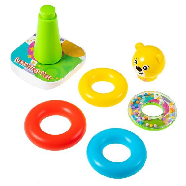 Busy Angel Bear Ring Stacking, Mixed Colors, 1 Piece, Korean Baby Products