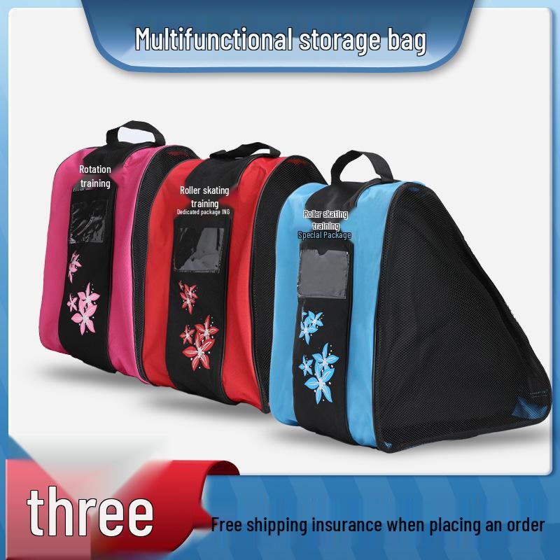 Children's Tri-Layer Single-Shoulder Roller Skate Bag for Boys and Girls