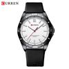 Curren 8449 Men's Quartz Watch with Rubber Strap, Large Luminous Dial, Waterproof, for Students