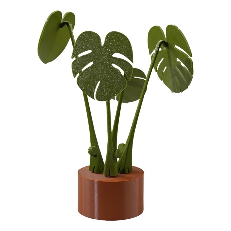 3D Printed Plant Coasters Magnetic Monstera Designs For Desktop Protections And Decoration Waterproof Kitchen Accessory