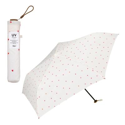 Bicolor Petit Heart Mini Folding 55cm Perfect for and and Cute for Retro Product Wpc. Air-Light Umbrella, Ultra-Lightweight, (115g), Commuting,