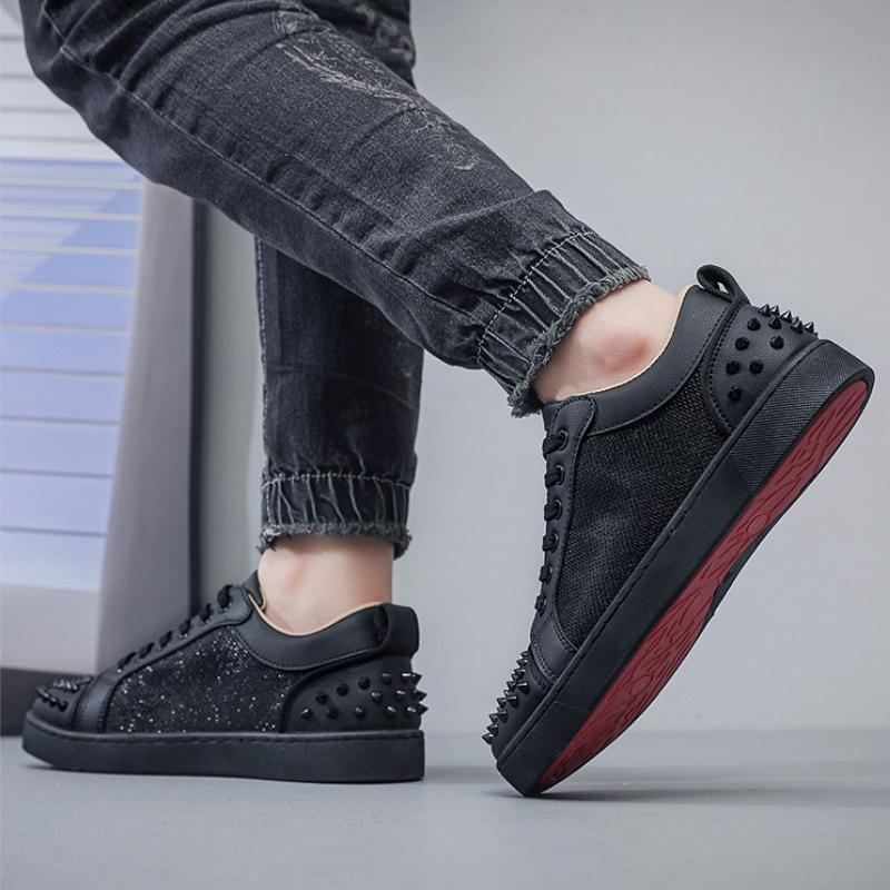 High Quality Men's Casual Shoes Fashion Short Rivet Board Shoes Outdoor Classic Comfortable Breathable Sneakers Tenis De Hombre