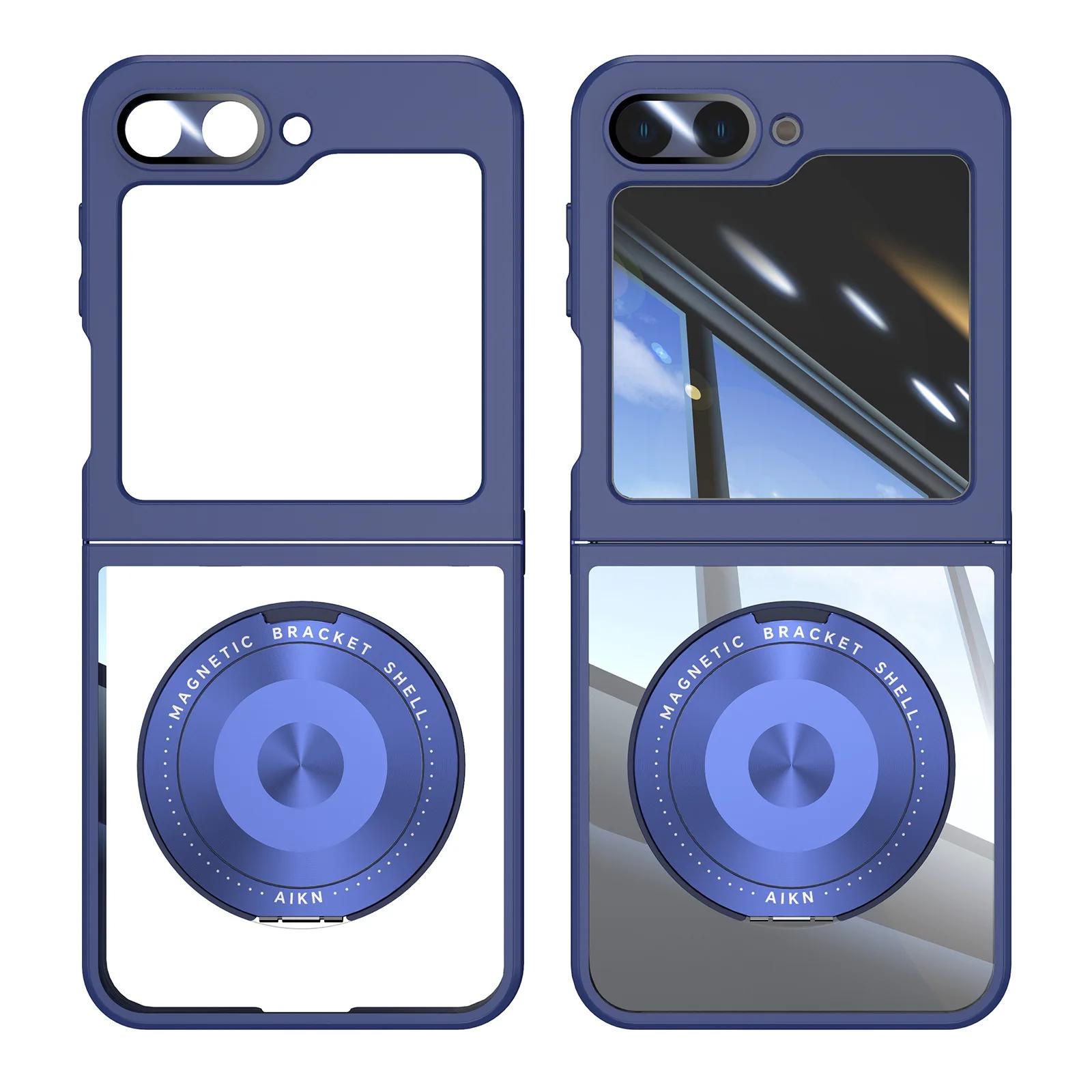 

Superior Metal TPU Material Magnetic Ring Holder Case for Samsung Galaxy Z Flip 7 FE 6 5 Wireless Charge 360°Anti-knock Shell Galaxy Z Flip7