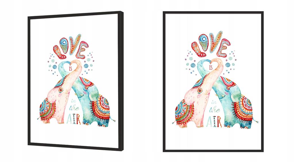 Picture poster In a frame A4 cm Elephants PD245