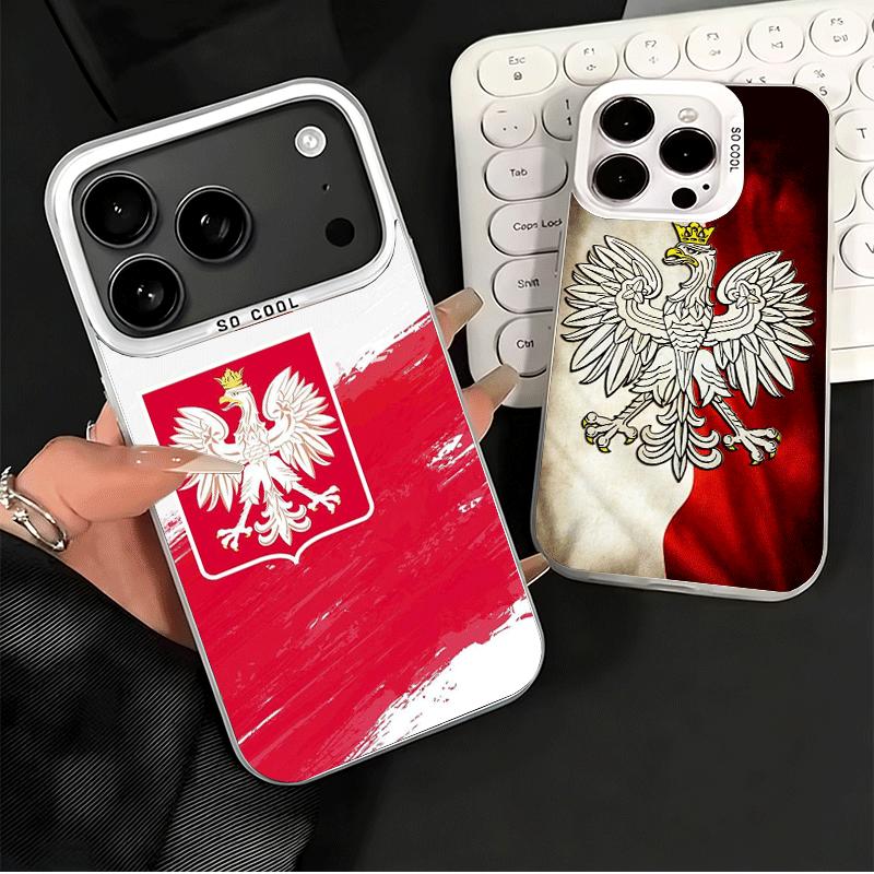 Poland Flag White Red Shockproof Phone Case for iPhone 17 Air 16 16E 15 Pro Max 14 Plus 13 Mini 12 Back Cover Anti Fall Fundas