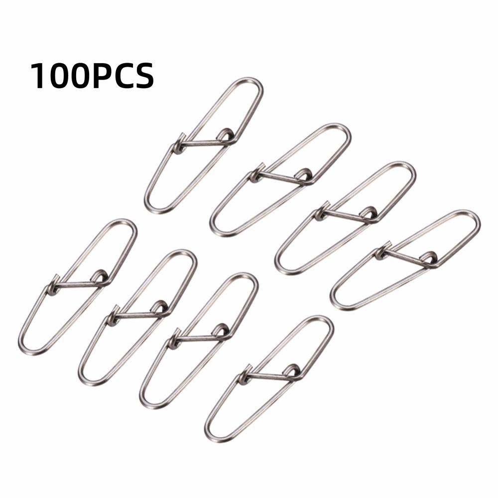 100PCS High Strength Fishing Dual Lock Snaps 0# 1# 2# Fishing Cross Lock Snaps  Sea Fishing